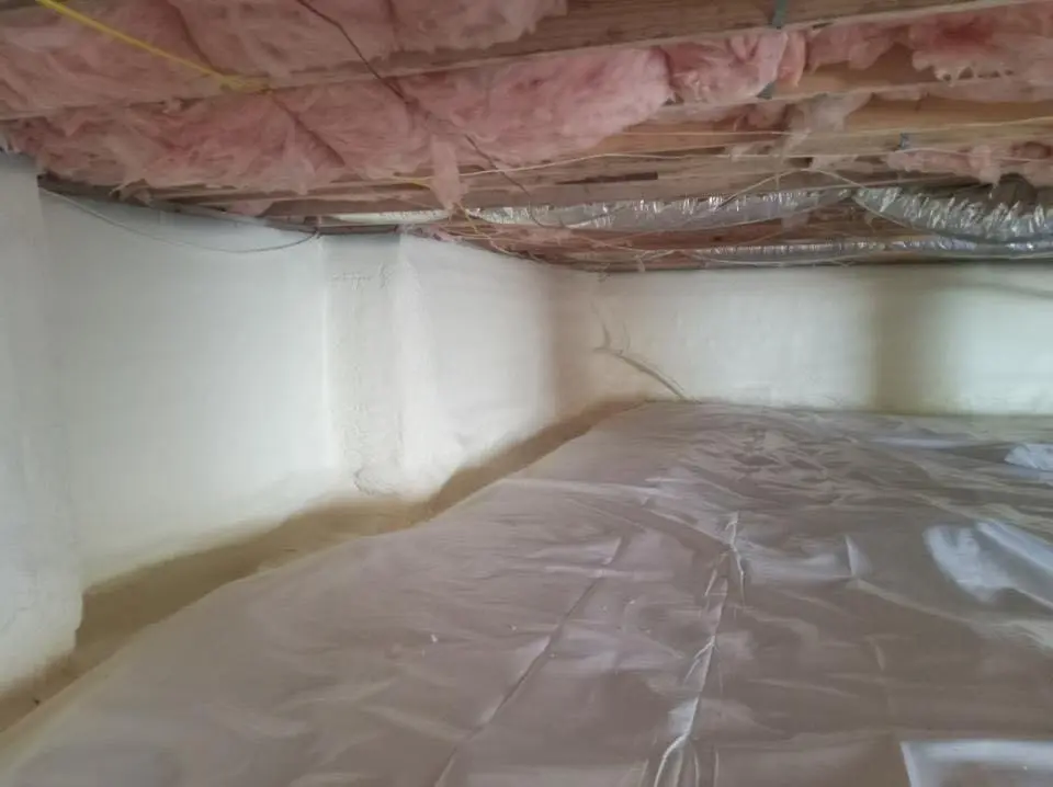 Crawl space encapsulation with closed-cell spray foam for Spray Foam Roofing in Canton